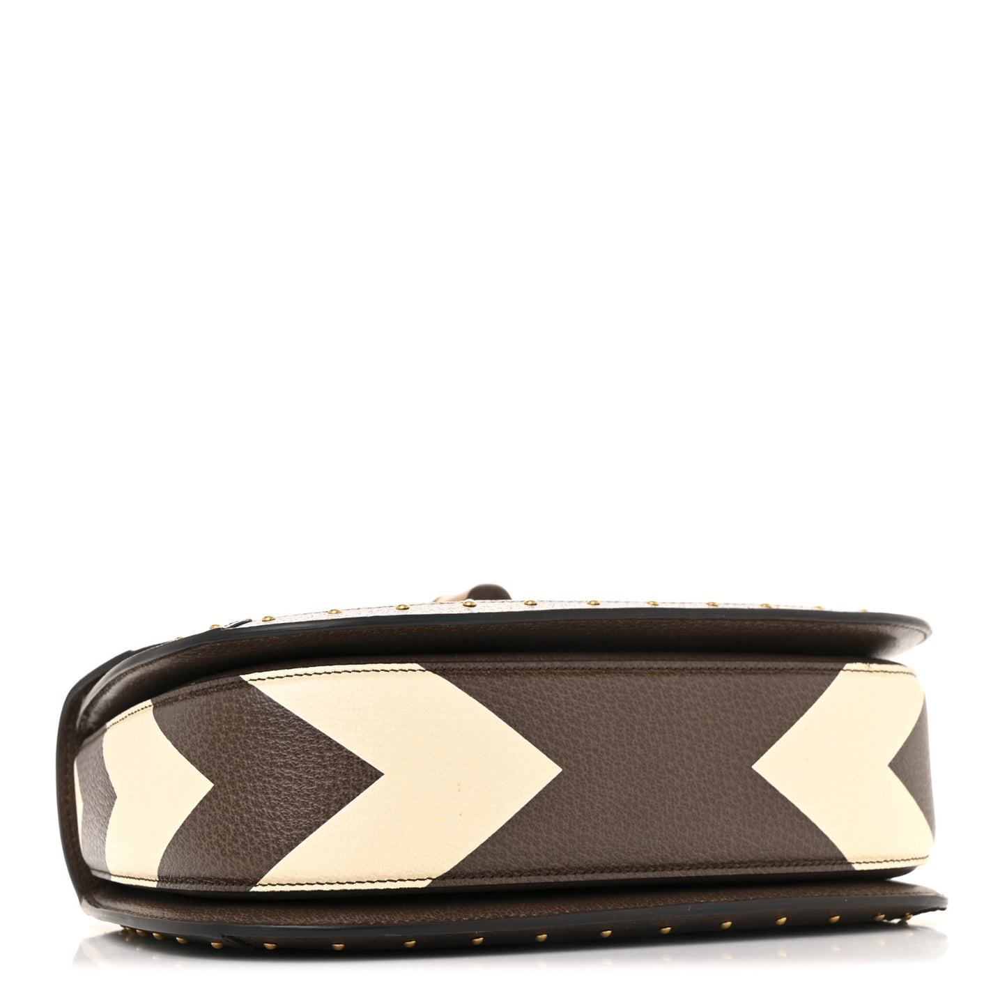 GG Supreme Monogram Studded Calfskin 100 Centennial Geometric Medium Bamboo 1947 Top Handle Bag Beige Ebony Multicolor