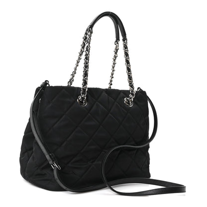 Prada Nylon Tessuto Impuntu Quilted Tote Black 3 of 11