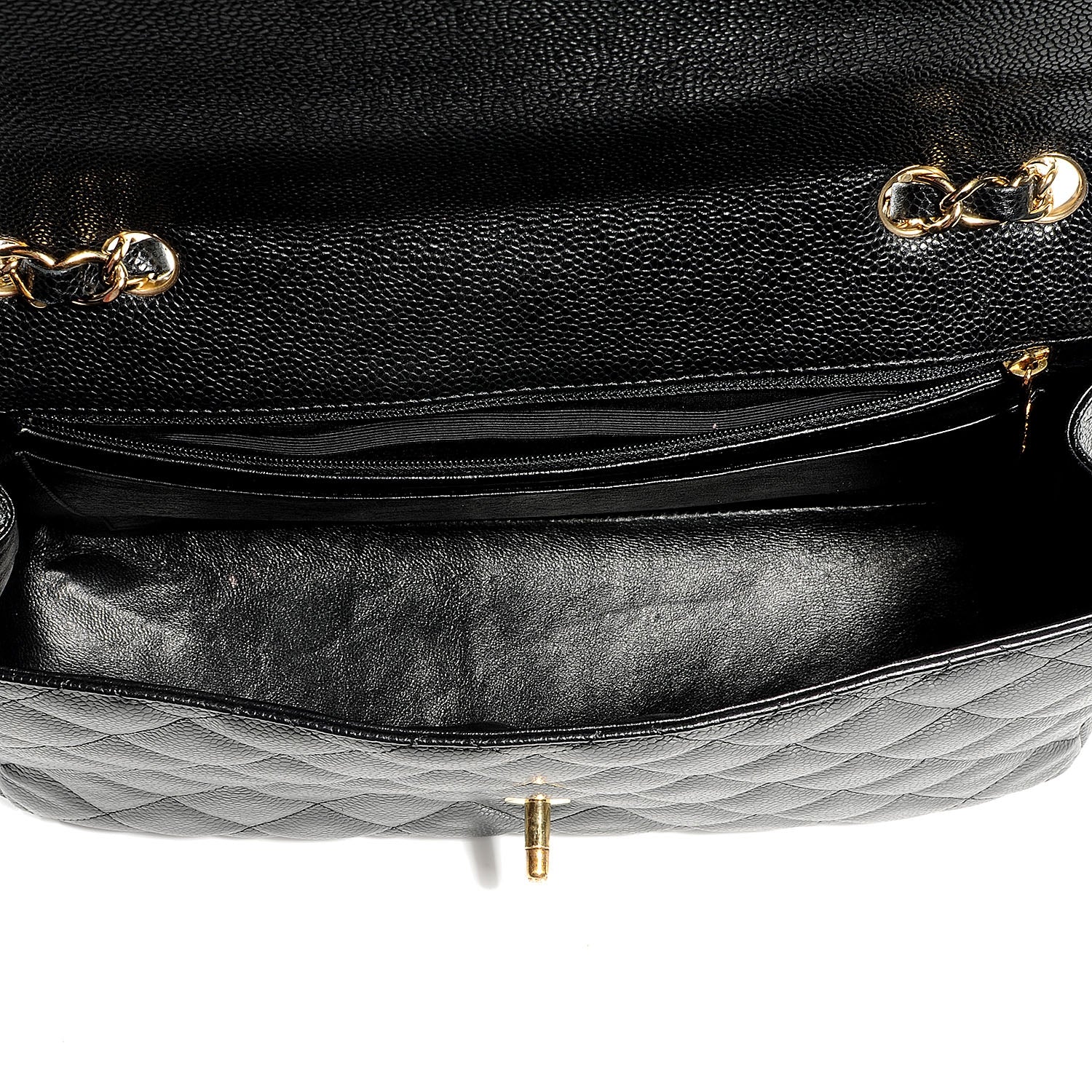Chanel Caviar Jumbo Single Flap Black 8 of 8