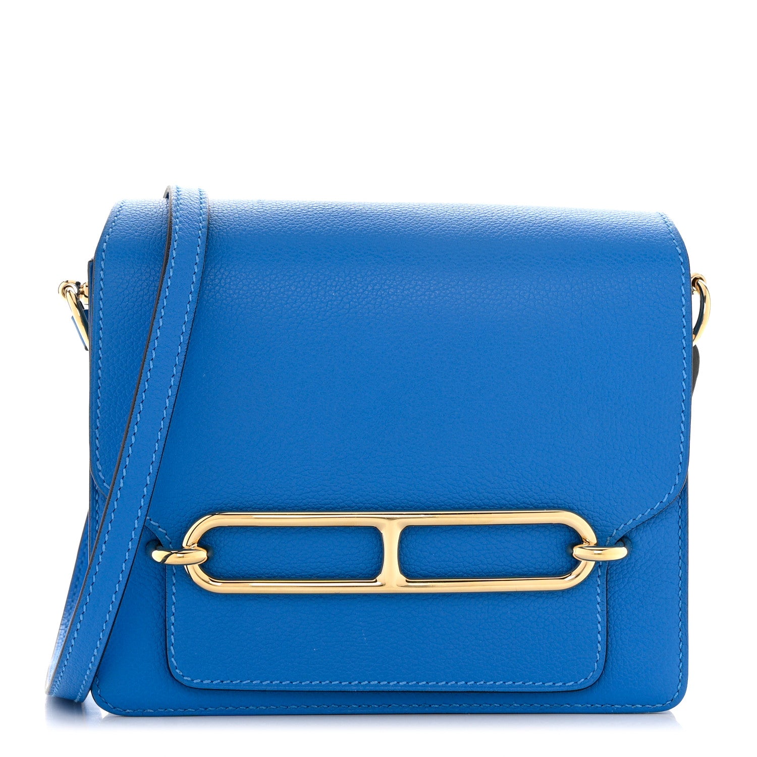 Hermes Evercolor Mini Sac Roulis Bleu Hydra 1 of 6