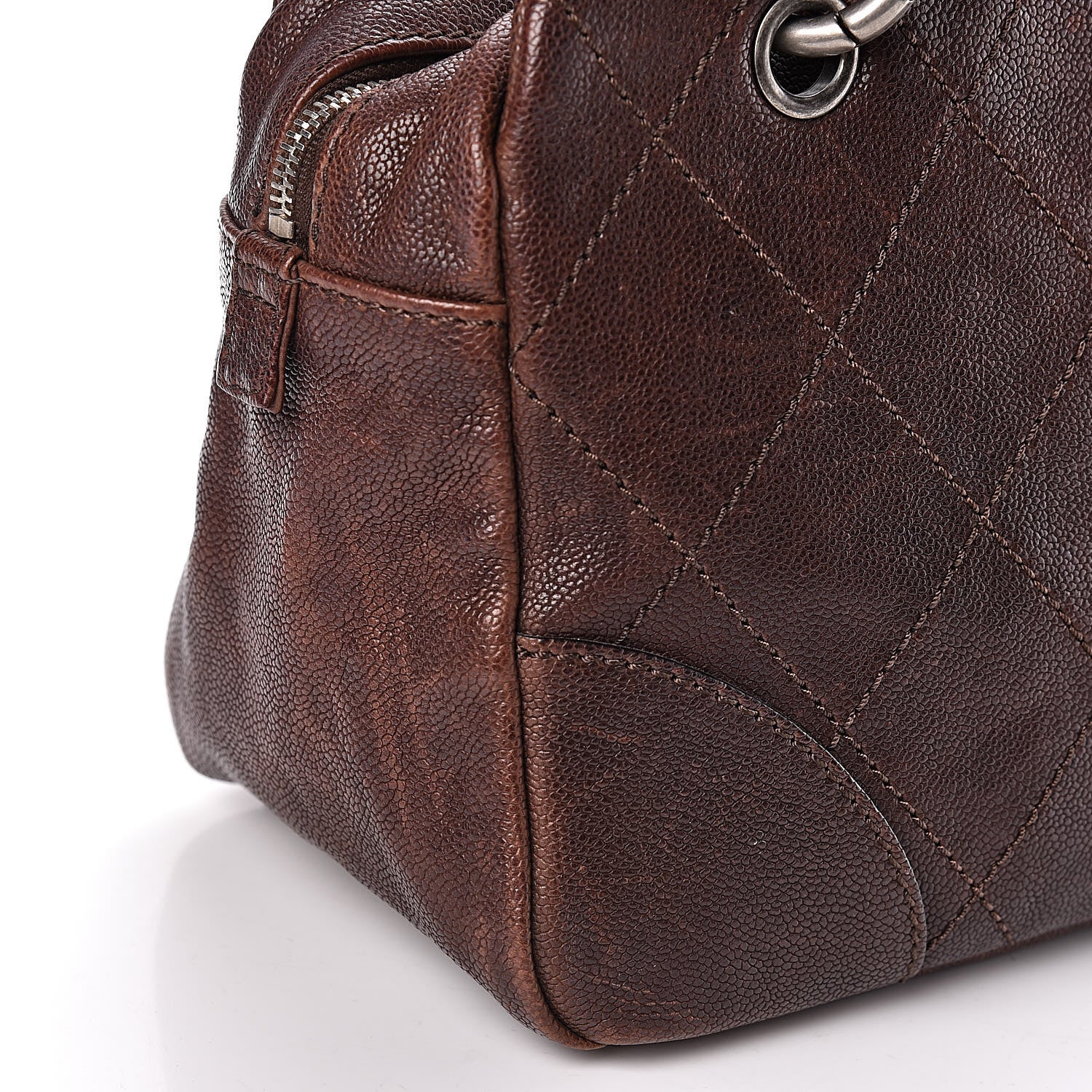 Chanel Distressed Caviar Outdoor Ligne Tote Brown 14 of 17