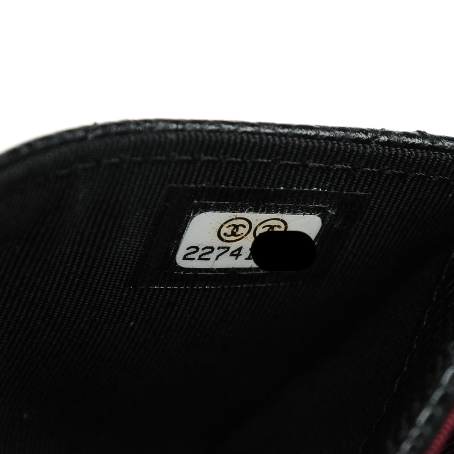 Caviar Quilted Flap Card Holder Black