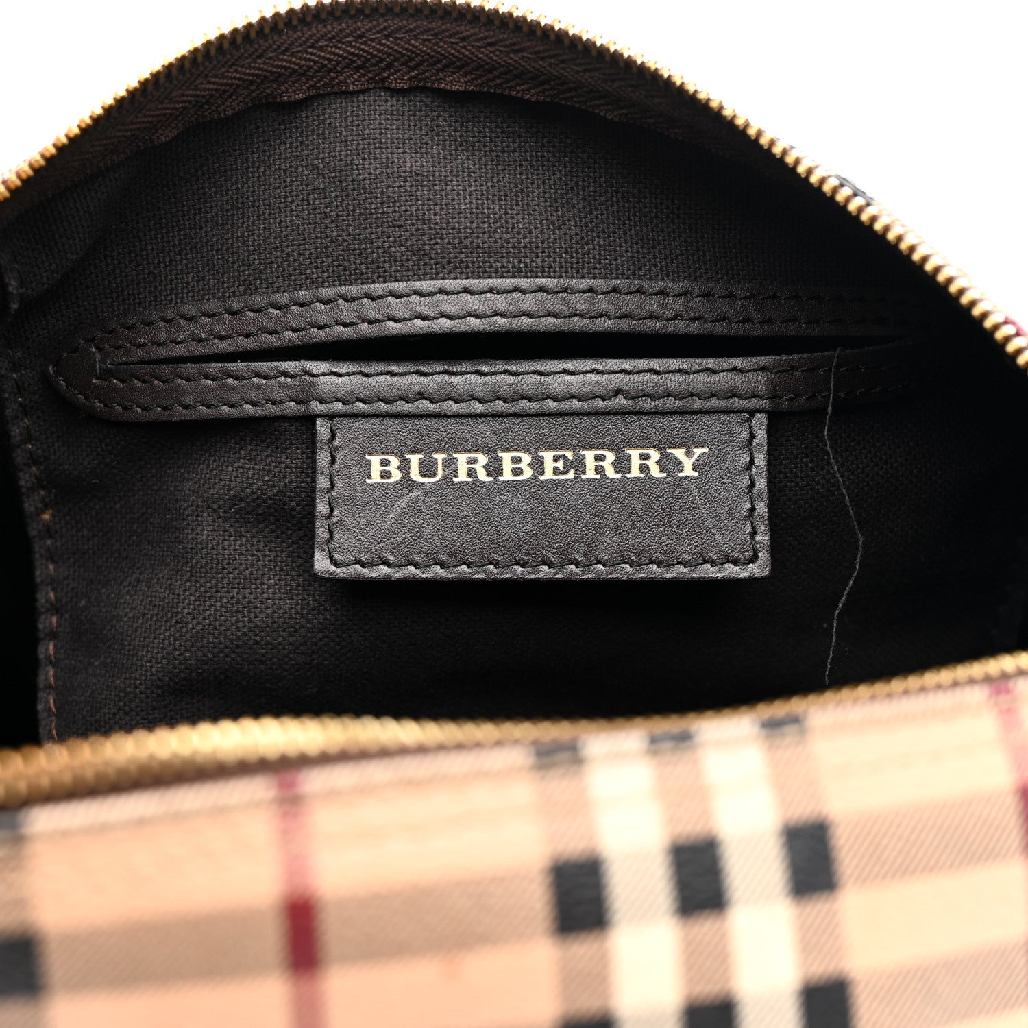 Burberry Haymarket Check Small Chester Bowling Bag Chocolate 6 of 16