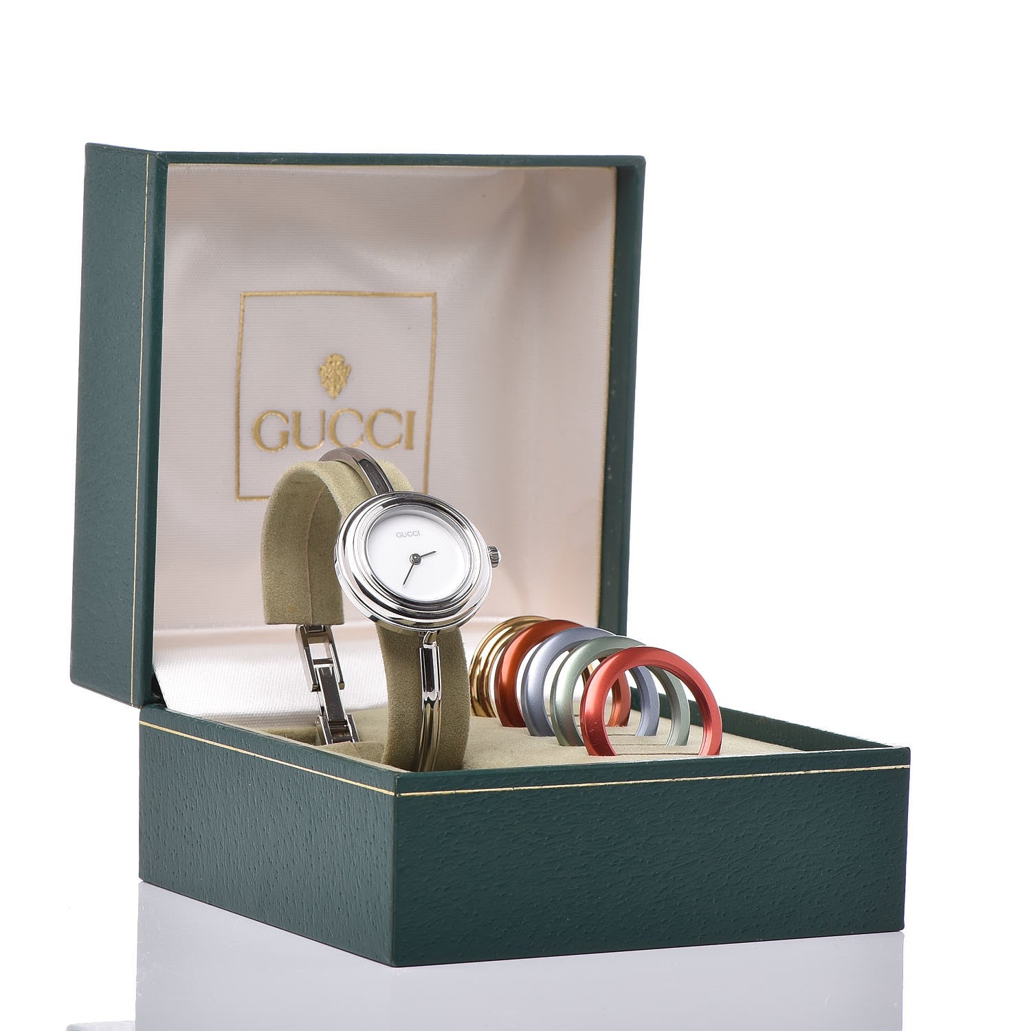 Gucci Stainless Steel 26mm Interchangeable Bezel Quartz Watch 7 of 8