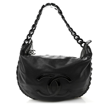 Chanel Calfskin Modern Chain Rhodoid Hobo Black 1 of 11