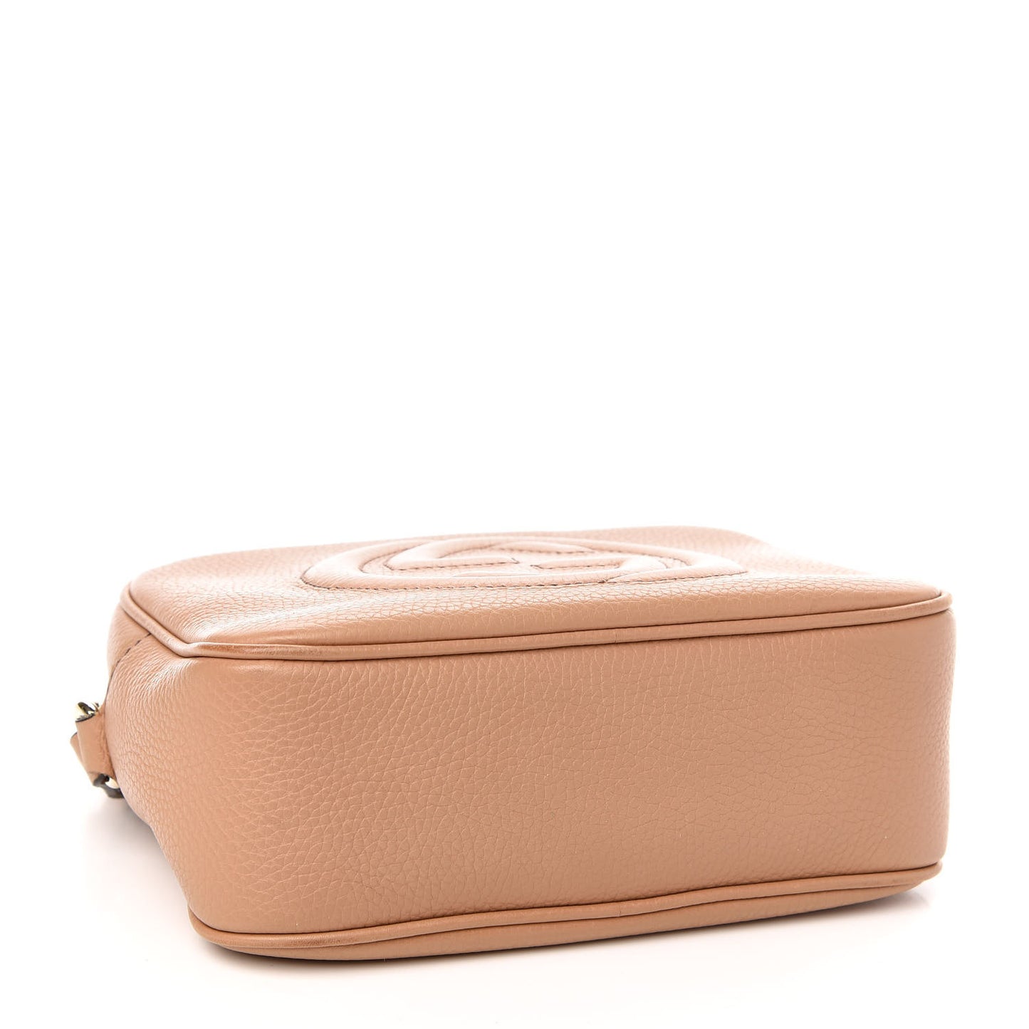Pebbled Calfskin Small Soho Disco Bag Rose Beige