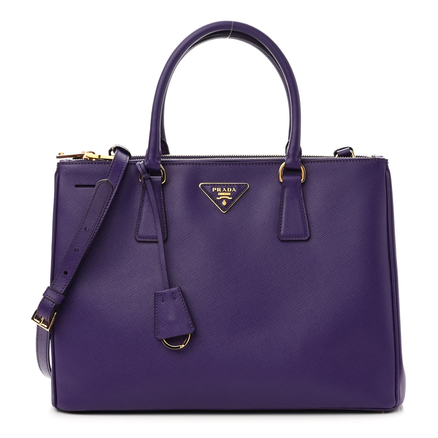 Saffiano Medium Galleria Double Zip Tote Viola