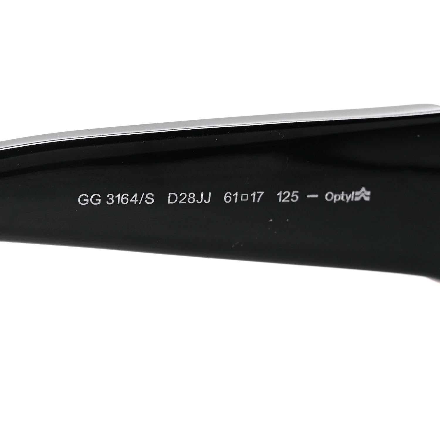 Gucci Acetate Square Frame GG 3164/S Sunglasses Black 5 of 7