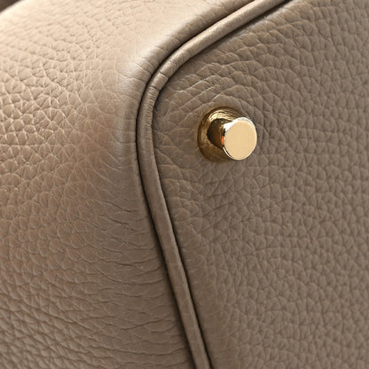 Hermes Taurillon Clemence Picotin Lock 18 PM Etoupe 10 of 12