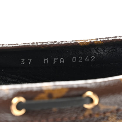 Louis Vuitton Patent Reverse Monogram Gloria Loafers 37 8 of 8