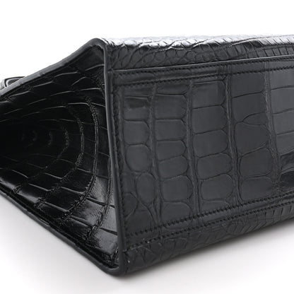 Gucci Crocodile Medium GG Marmont Top Handle Bag Black 10 of 12