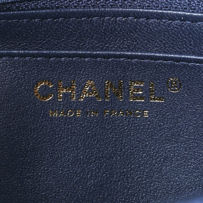 Chanel Printed Denim Quilted Mini Rectangular Flap Dark Blue 7 of 13