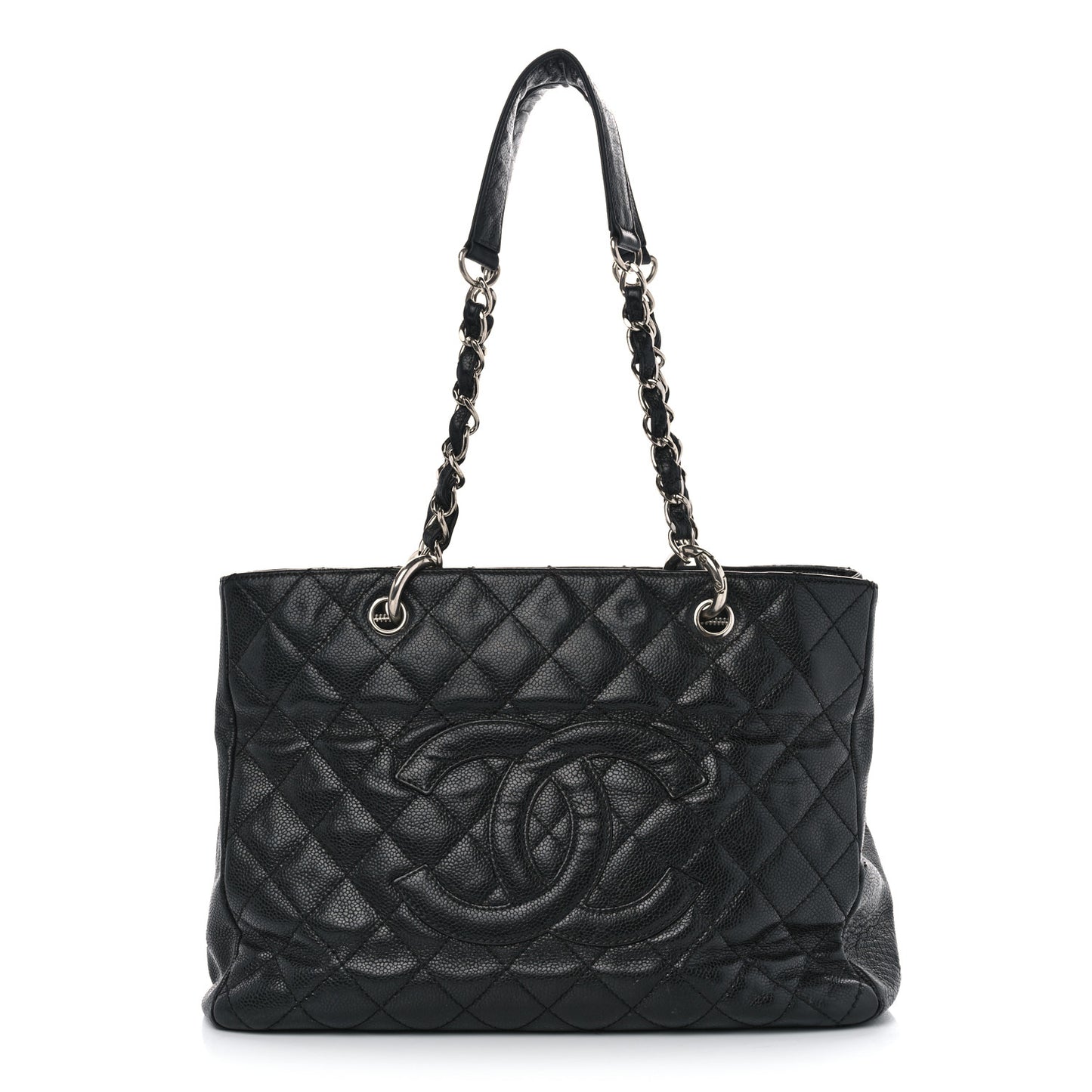 Caviar Quilted Grand Shopping Tote GST Black