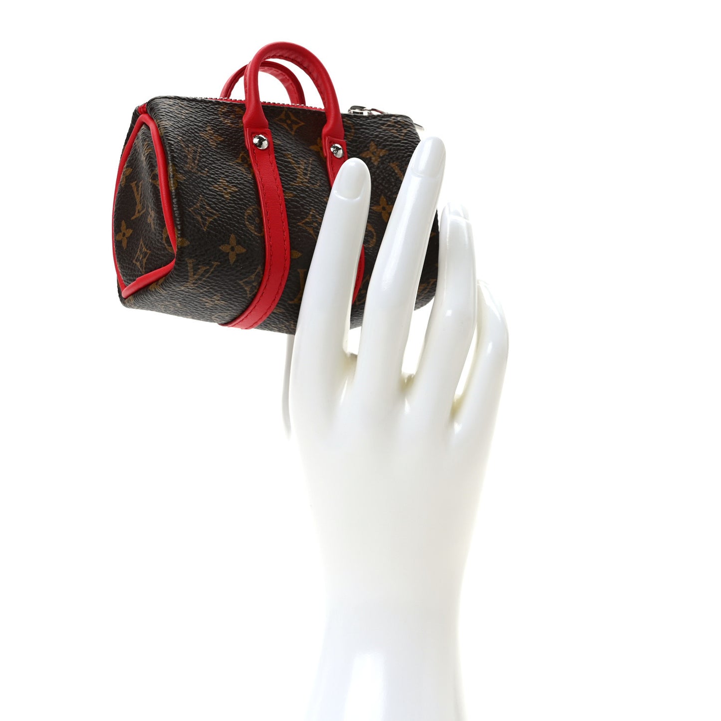 Monogram LV Colormania Mini Keepall Pouch Bag Charm Red