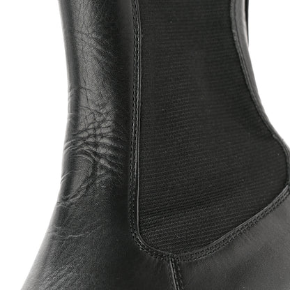 Chanel Calfskin Patent Cap Toe Ankle Boots 36 Black 11 of 13