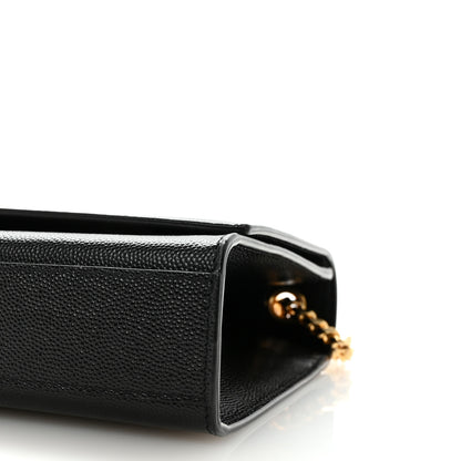 Saint Laurent Grain De Poudre Medium Classic Monogram Kate Satchel Black 9 of 9