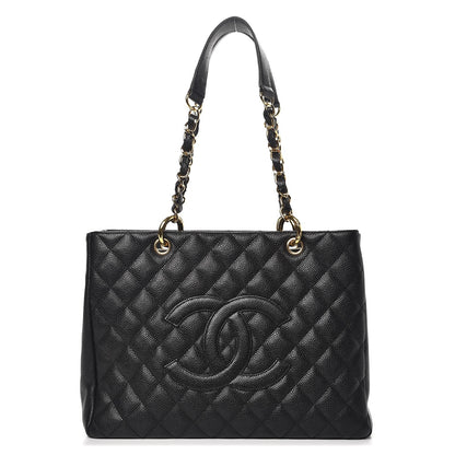 Chanel Caviar Quilted Grand Shopping Tote GST Black 1 of 13