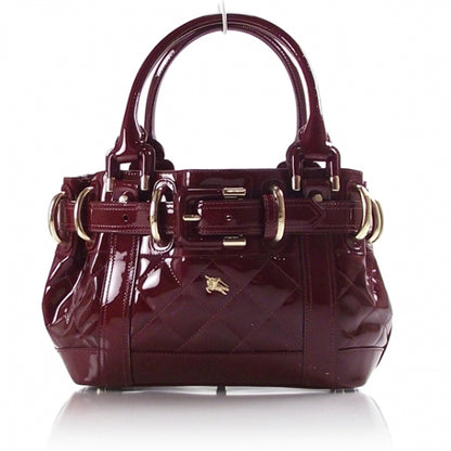 Burberry Patent Quilted Belt Bag Burgundy 1 of 9