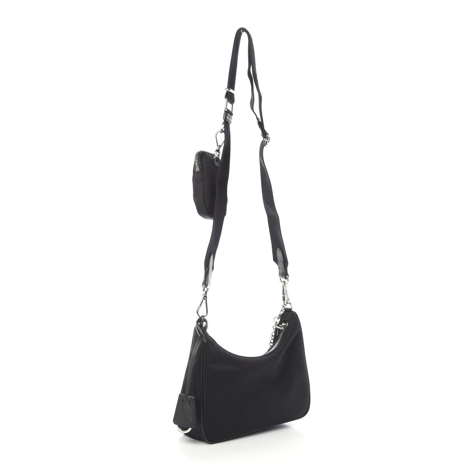 Prada Nylon Re-Edition 2005 Shoulder Bag Black 2 of 7