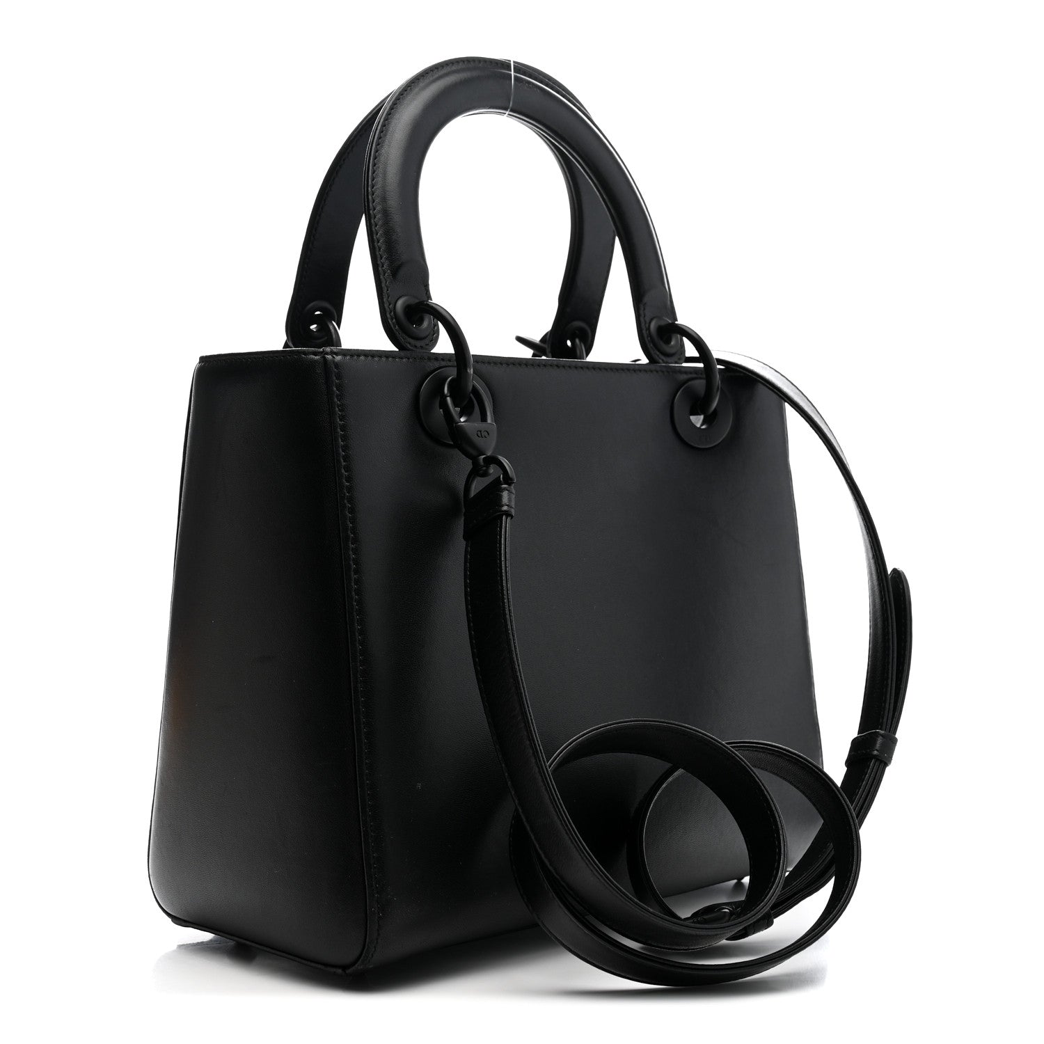 Christian Dior Ultra Matte Calfskin 3D Flower Embellished Medium Lady Dior Black 5 of 31