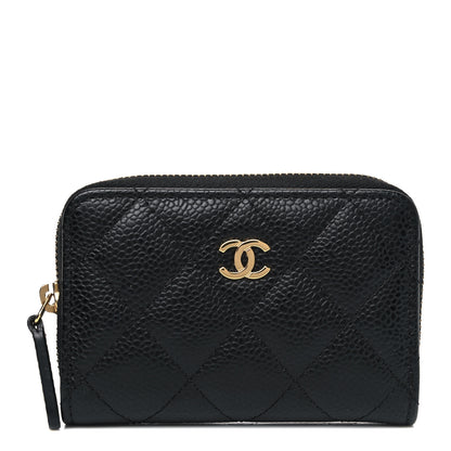 Chanel Caviar Quilted Zip Coin Purse Black 1 of 4