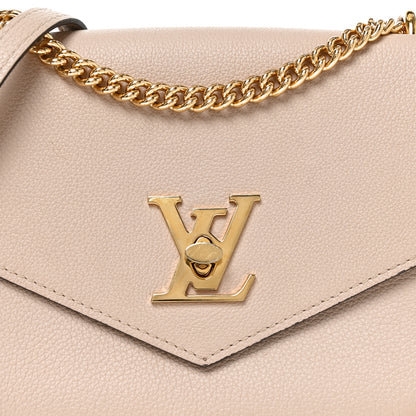 Louis Vuitton Soft Calfskin Mylockme Chain Bag BB Greige 7 of 9