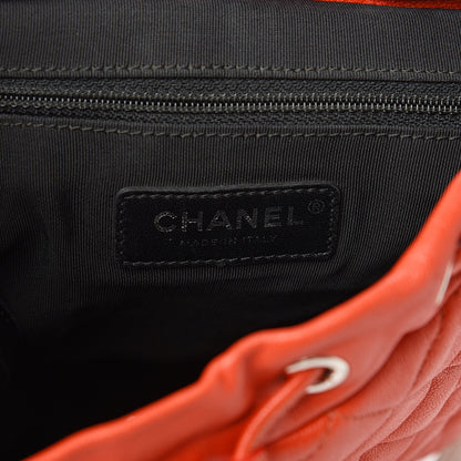 Chanel Lambskin Quilted Small Cuba Urban Spirit Backpack Orange 5 of 14