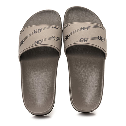 Balenciaga Rubber Allover Logo Womens Pool Wedge Slide Sandals 35 Dark Mink 2 of 8