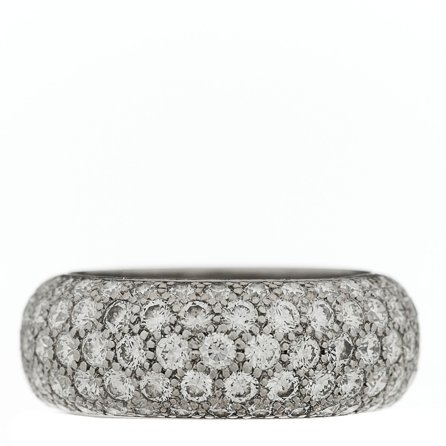 Tiffany Platinum Diamond Five Row Etoile Band Ring 52 6 3 of 5