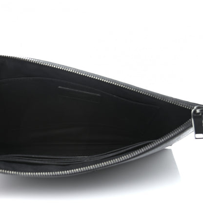 Saint Laurent Calfskin Crocodile Embossed Monogram iPad Case Black 5 of 7