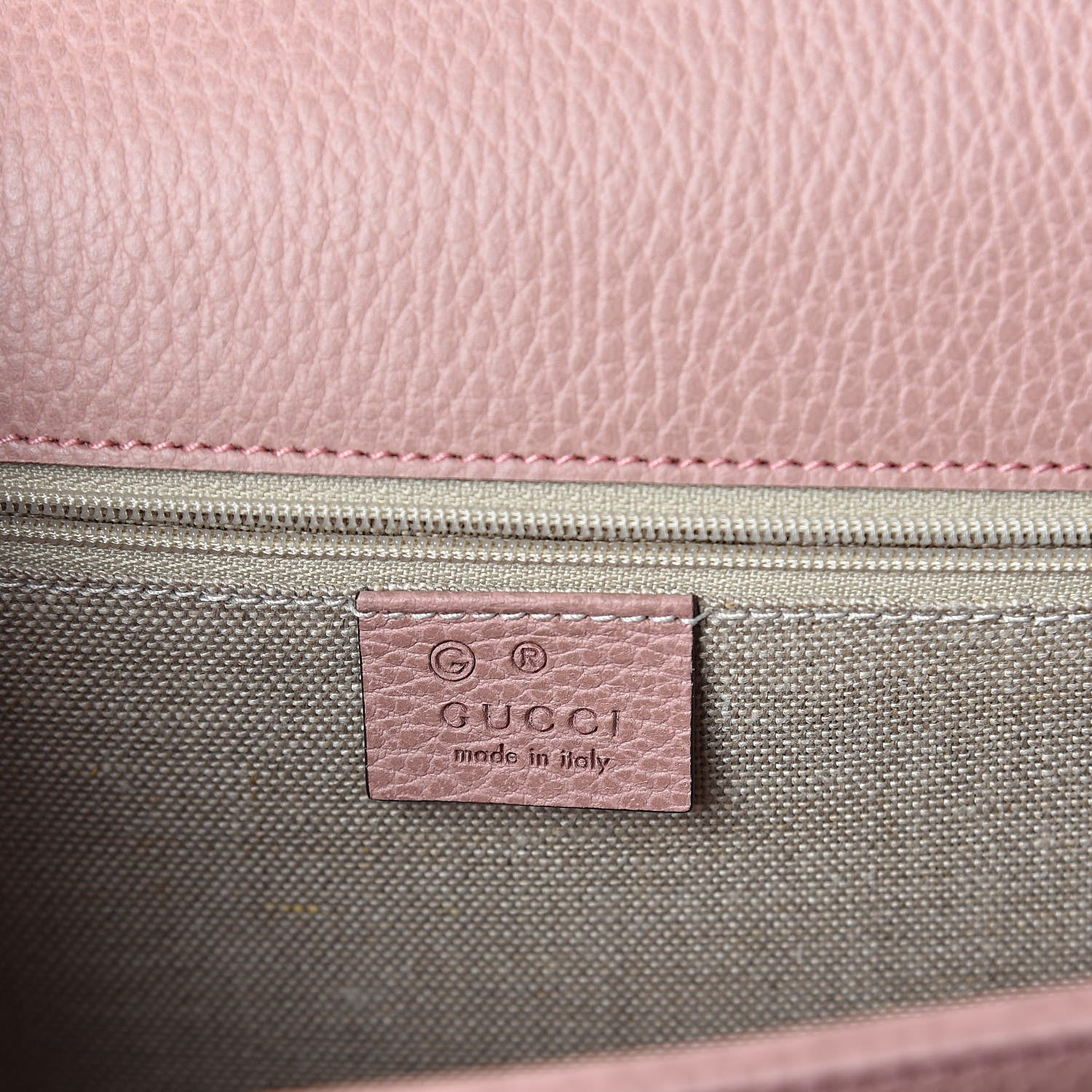 Gucci Dollar Calfskin Interlocking G Shoulder Bag Soft Pink 6 of 8