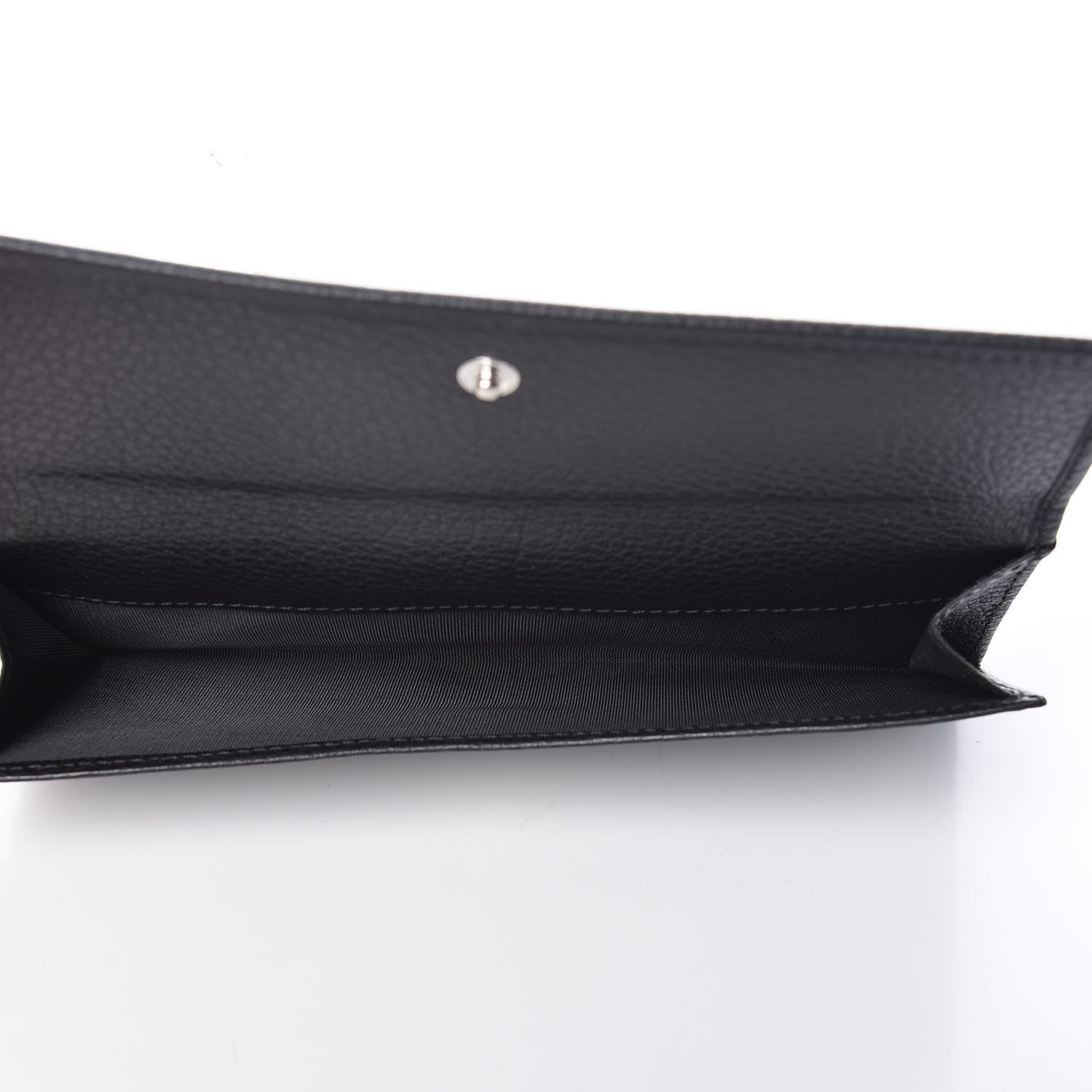 Gucci Pebbled Calfskin Punch Continental Flap Wallet Black 5 of 13