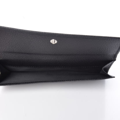 Gucci Pebbled Calfskin Punch Continental Flap Wallet Black 5 of 13