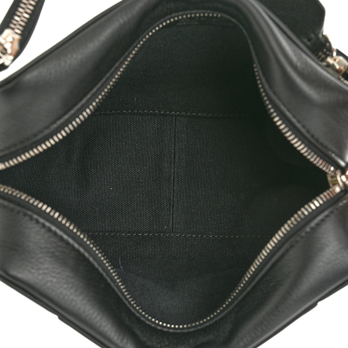 Calfskin Mens VLogo Belt Bag Black White