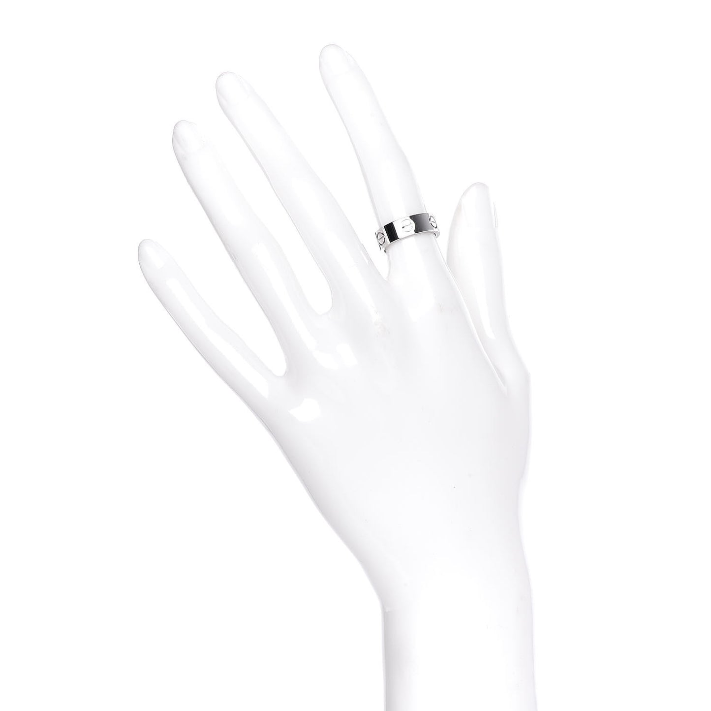 18K White Gold 5.5mm LOVE Ring 48 4.5