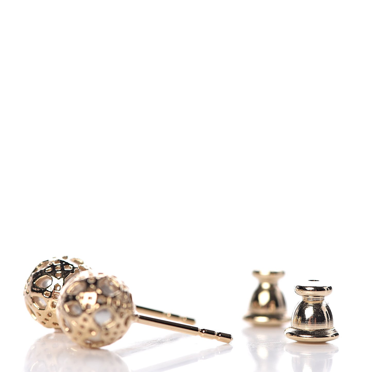 Pearl Secret Cannage Mise En Dior Tribales Earrings Gold