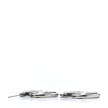 Louis Vuitton Palladium Louise Hoop Earrings Silver 3 of 3