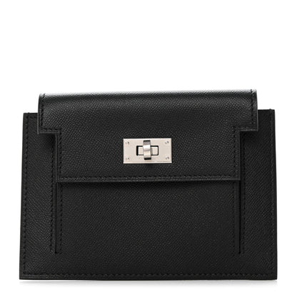 Hermes Epsom Kelly Pocket Compact Wallet Black 1 of 7