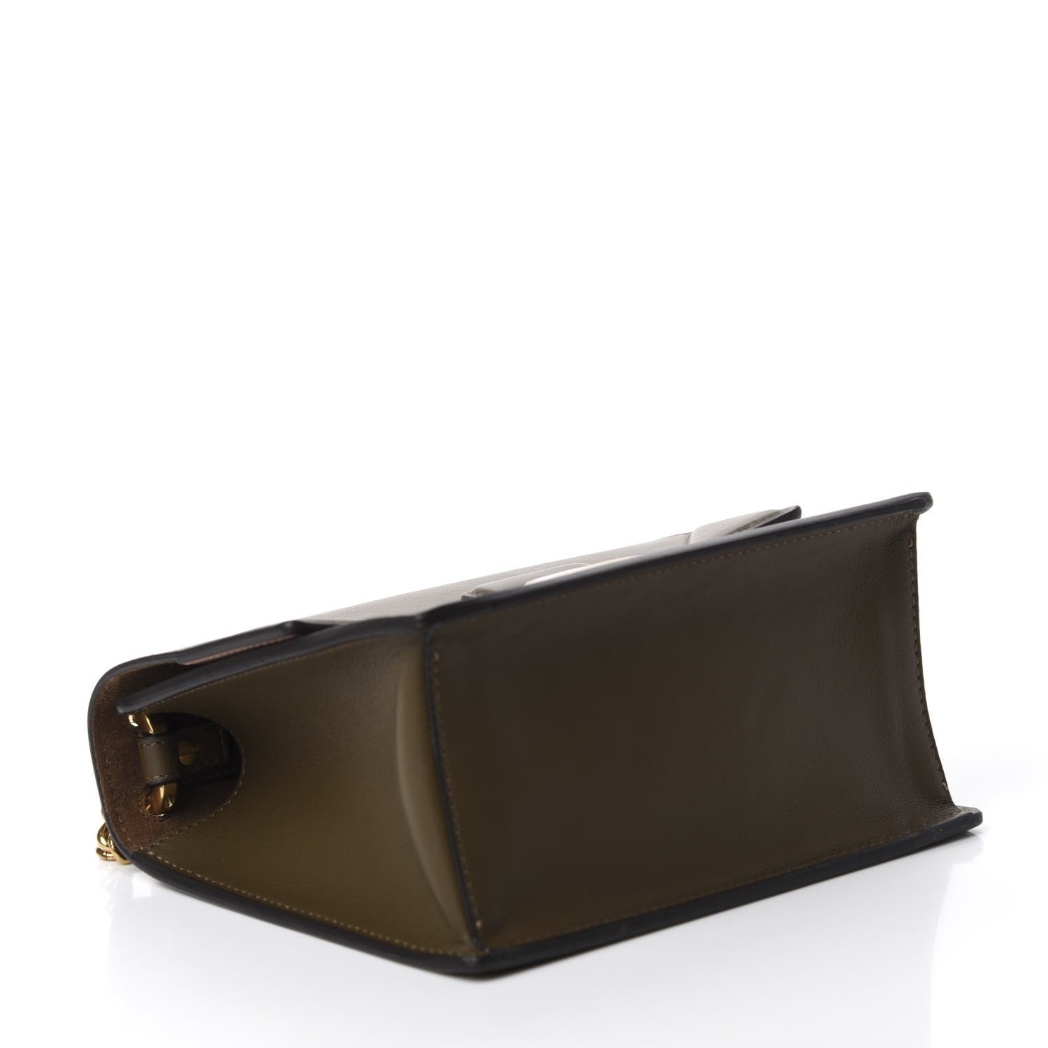 Fendi Vitello Grace Matte Small Kan U Shoulder Bag Wood 3 of 9