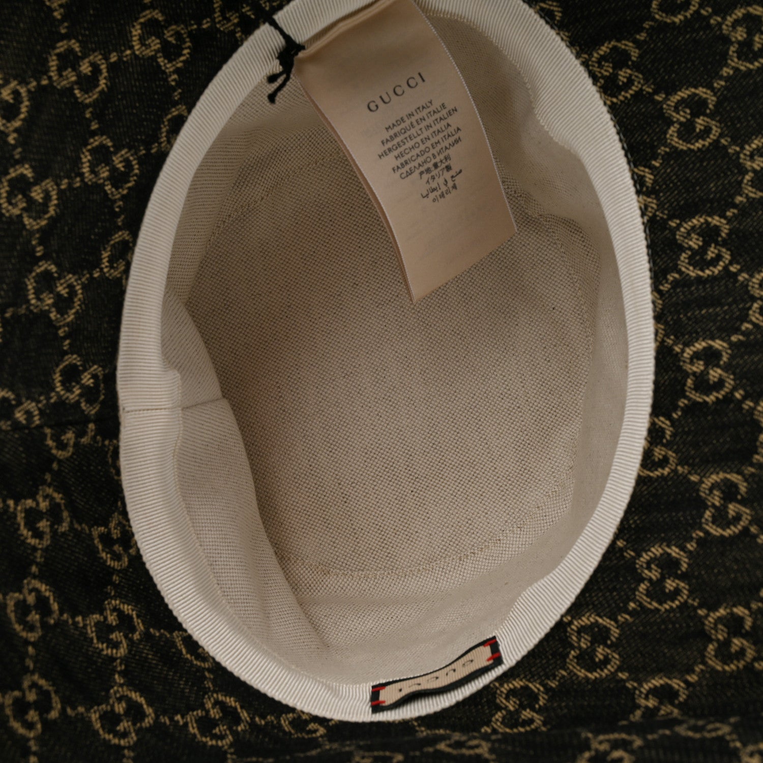 Gucci Monogram Wide Brim Hat M Black 7 of 9