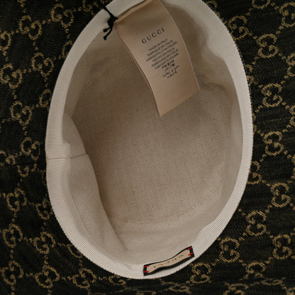 Gucci Monogram Wide Brim Hat M Black 7 of 9