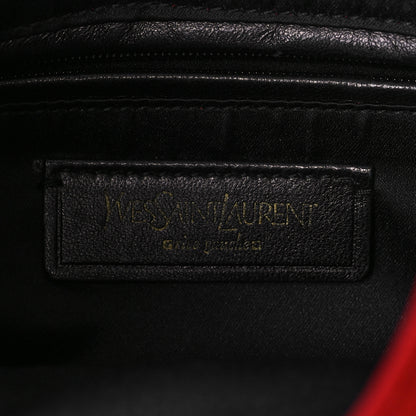 Saint Laurent Goatskin Suede Rive Gauche Tassel Hobo Red 6 of 8