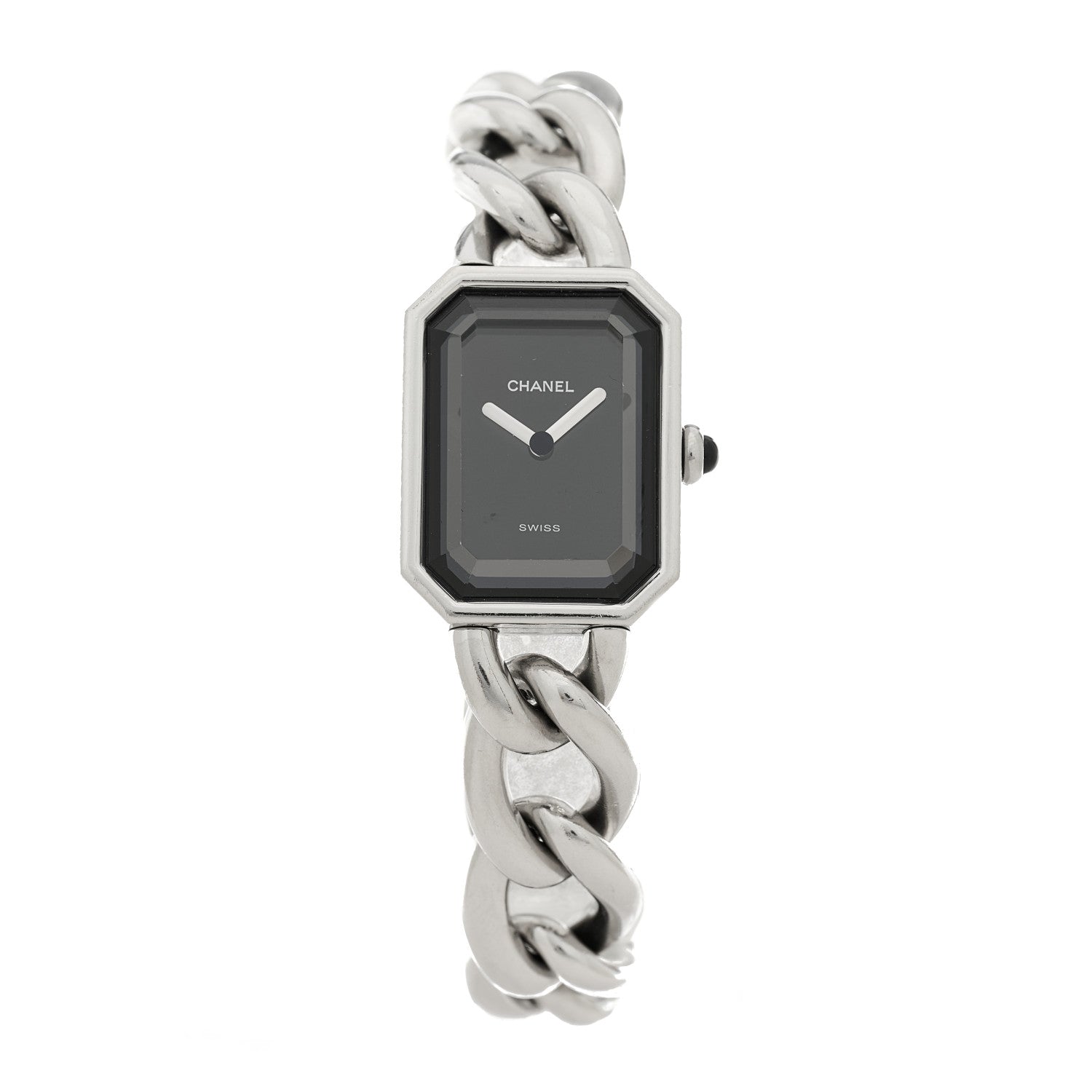 Chanel Stainless Steel 20mm Chain Premiere Quartz Watch Black 1 of 4