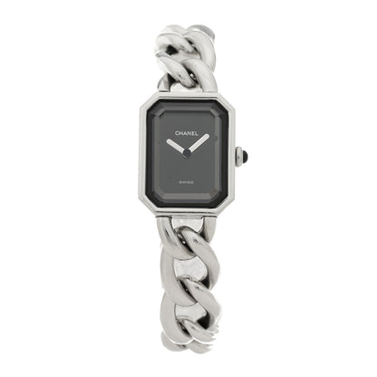 Chanel Stainless Steel 20mm Chain Premiere Quartz Watch Black 1 of 4