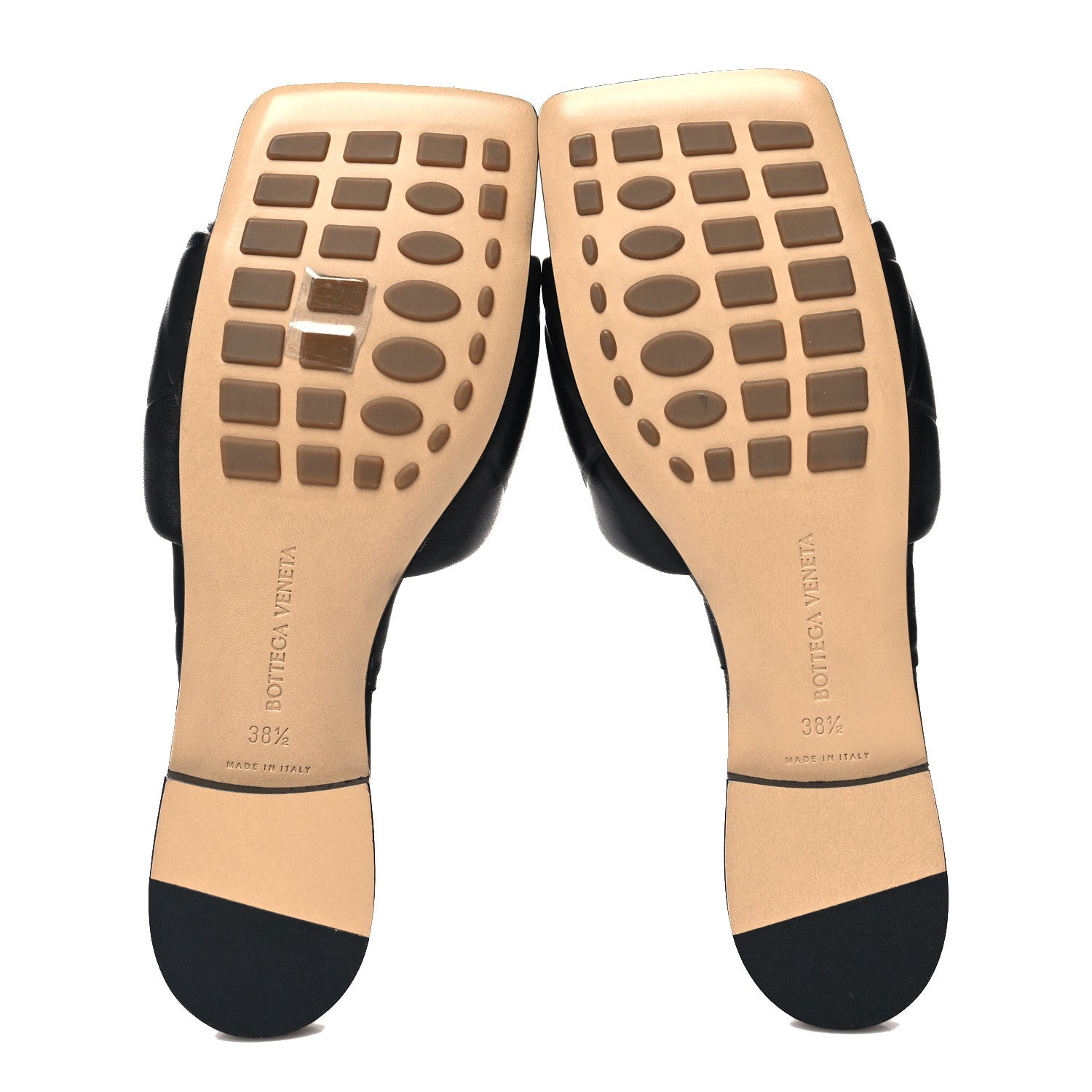 Bottega Veneta Nappa Quilted Rubber Lido Flat Sandals 38.5 Black 5 of 7