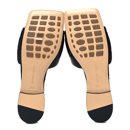 Bottega Veneta Nappa Quilted Rubber Lido Flat Sandals 38.5 Black 5 of 7