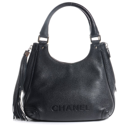 Chanel Leather Tassel Hobo Black 1 of 7