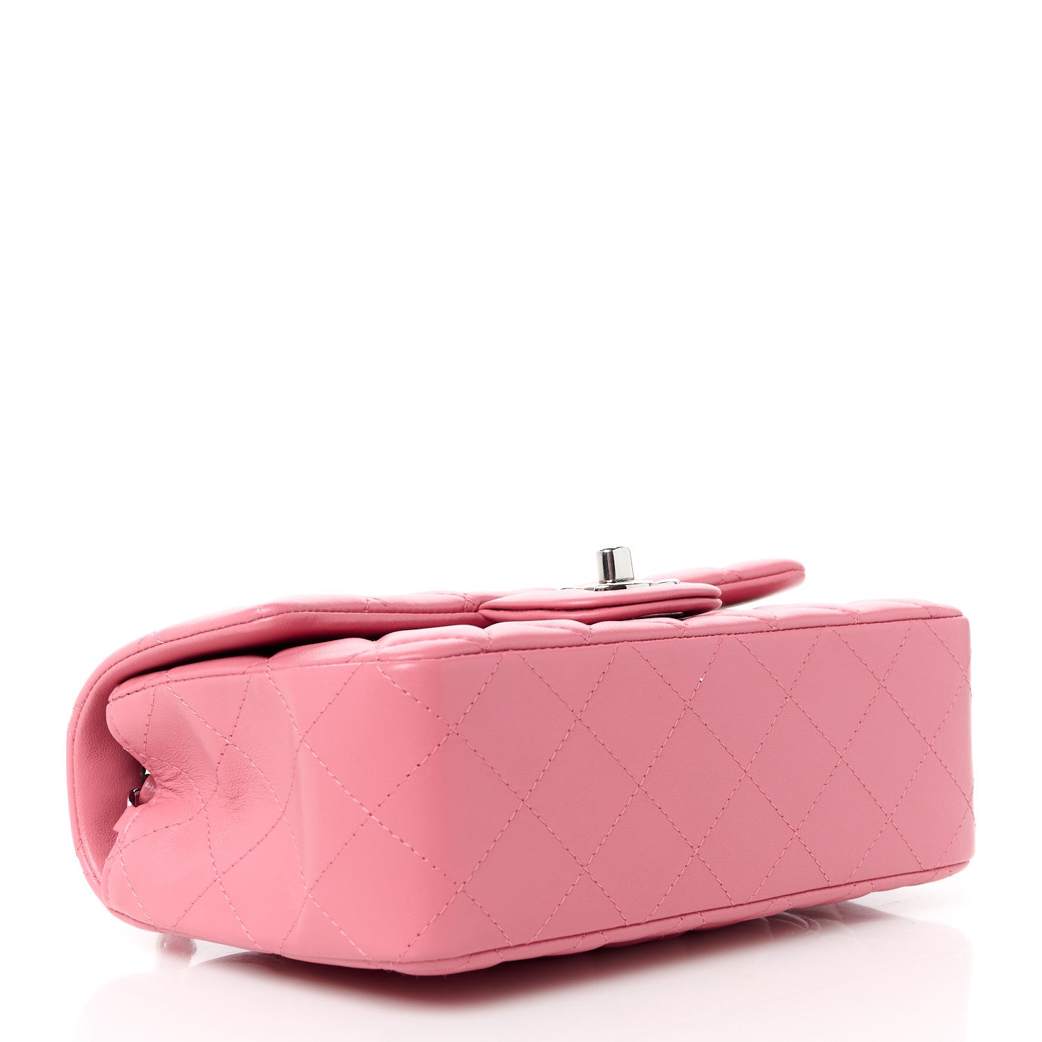 Chanel Lambskin Quilted Mini Rectangular Flap Pink 4 of 13