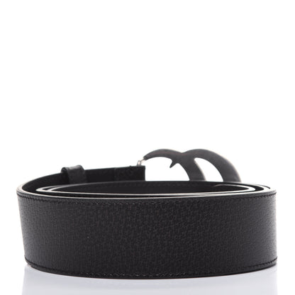 Gucci Textured Dollar Calfskin Nickel Double G 40mm Belt 100 40 Dark Cocoa 2 of 7