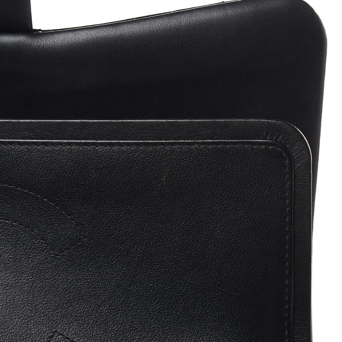 Patent Quilted Jumbo Double Flap Black